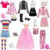 Barwawa 30cm Doll Clothes, Doll Dresses, 15 Sets = 6 Outfits + 6 Pairs of Shoes + 3 Accessories (Sunglasses, Bag, etc.) for 1/6 Dolls