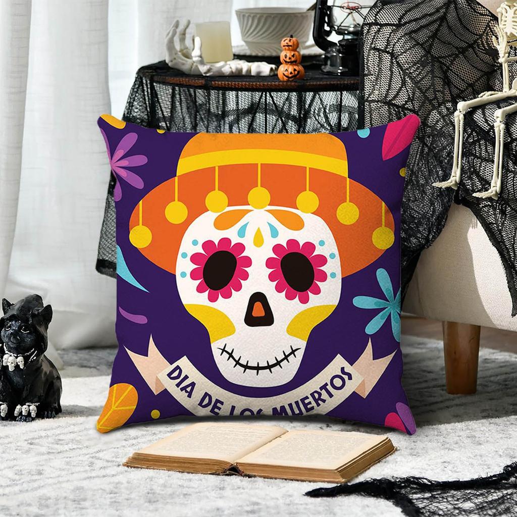 Halloween Festival Decoration Living Room Sofa Cushion Pillow Cover Offices Waist Pillow Cover (excluding Core)