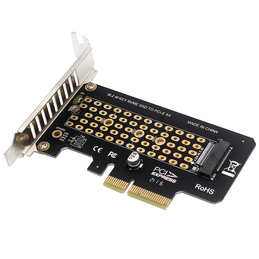 M.2 NVME To PCIe 3.0 X4 Adapter Up To 32Gbps PCI-E GEN4 for Desktop PC for 2280/2260/2242/2230 M.2 NVMe SSD