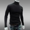 Herbst Herren Einfarbig Rollkragen Langarm Pullover Slim Gestrickt Pullover Top
