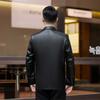 New Haining leather jacket men's sheepskin slim fit Korean version handsome suit collar locomotive light luxury autumn men's suit