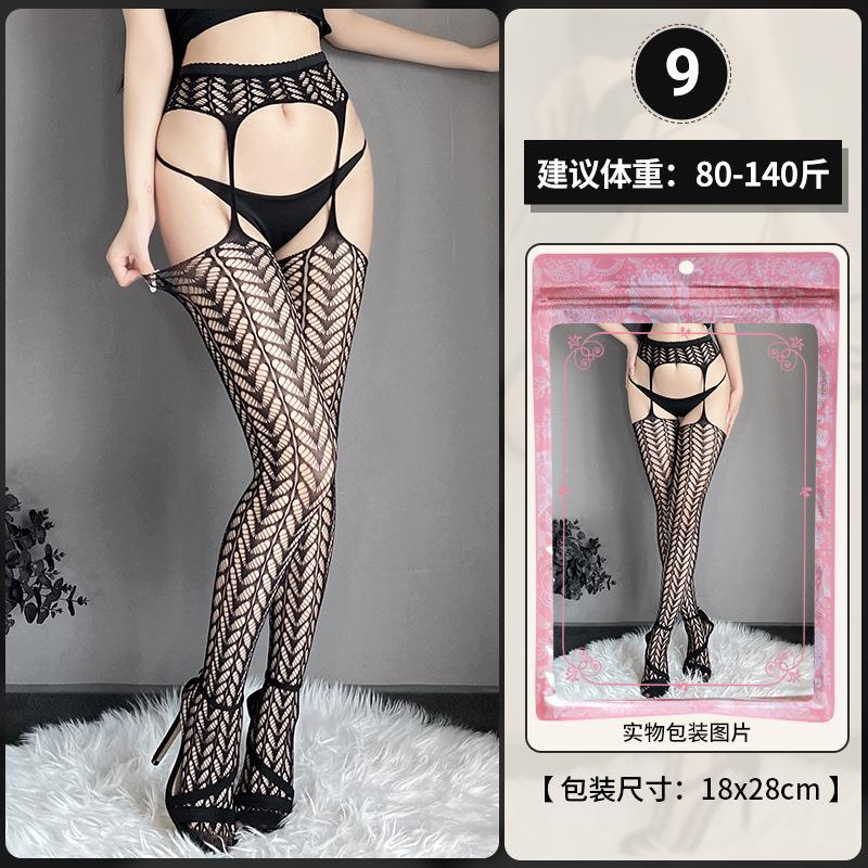 Sex Underwear Large Size Women's Sexy Stockings Hollow Suspender Socks Passion Free Thin Stockings Guanyun County