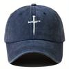 Cross Hat for Men Women Denim Baseball Caps Cross Logo Unisex Dad Hat Fashionable and Versatile Sun Hat