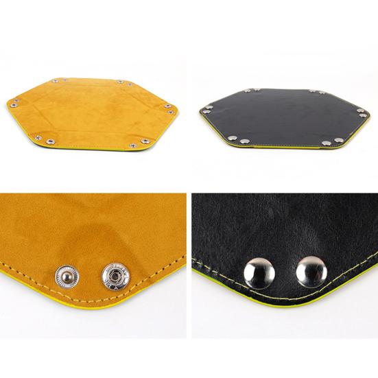 Storage Tray Foldable Large Capacity Faux Leather Assorted Dice Shape Organizer Holder Household Supplies