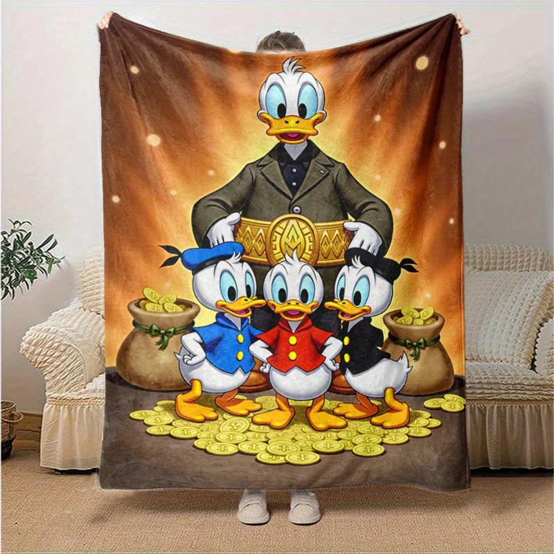1pc, Donald Duck Family Warmth Blanket, Seasonal Comfort for Your Home Decor, Blanket, Versatile & Cozy for Bedroom, Living Room, Travel, Camping, Car
