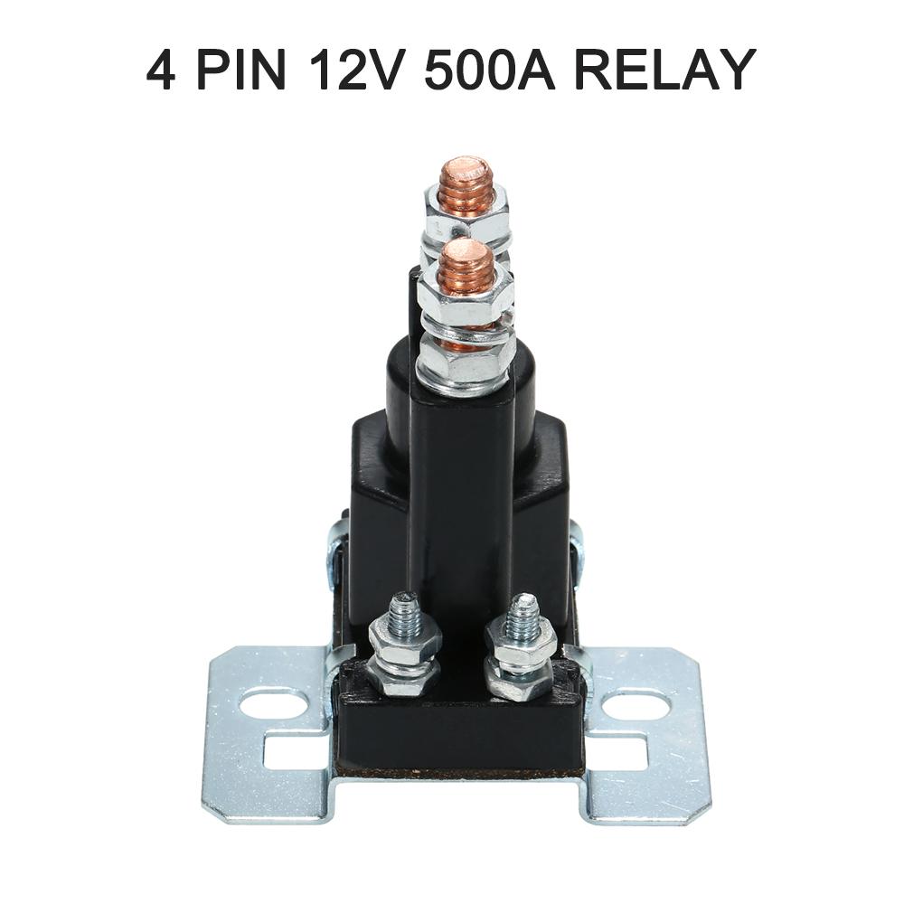 4 Pin 12V 500A Relay Dual Battery Isolator Car Auto Starter On Off Power Switch Contactor