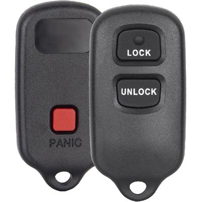 Keychain Shell and Pad Replacement Keyless Entry Remote Control Compatible with Toyota Tacoma Tundra Highlander Prius Rav4 Yaris Echo FJ
