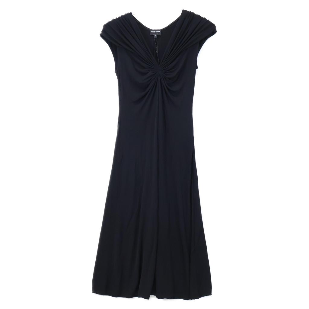 GIORGIO ARMANI 3KAA71 AJZWZ 20 Years Drape Sleeveless Dress dress 40 blackUsed
