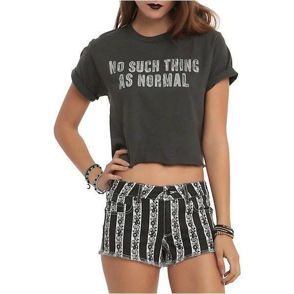 

Hot Topic Juniors No Such Thing As Normal Crop Top Shirt NWT S, XL 4XL