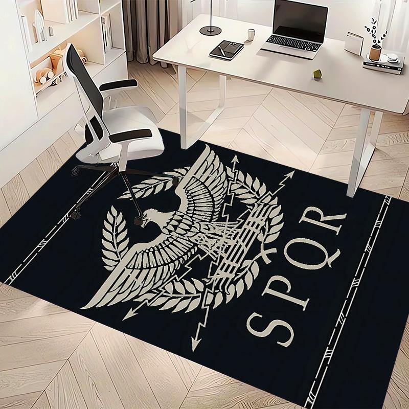 SPQR Roman Eagle Printed Absorbent Washable Carpet, Non-Slip Bathroom Mats, Kitchen Rugs, Yoga Mat,Living Room Entrance, Camping Picnic Rugs