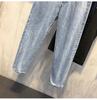 Women's High-Waist Slimming Loose Fit Dad Jeans - Korean Style, Plus Size, Cropped Casual Harem Pants