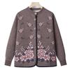 Mom's long-sleeved knitted sweater winter new middle-aged people wear women's clothing grandma fleece thickened coat