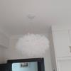 Feather White Pure Pendant Light Hanging Lamp Modern Chandelier Decor Bedroom