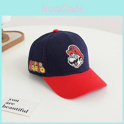 Super Mario Bros Cartoon Baseball Cap With Sun Protection And Breathable Cotton For Kids Summer Wear