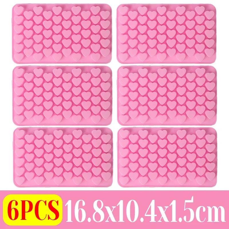 3D Heart Shape Silicone Candle Mold Kitchen Food Grade Mini Love Ice Tray Candy Cake Chocolate DIY Baking Mould Party Decor Gift