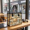 Stone Texture Pattern Tote Bag for Women Daily Use Fashionable Casual Large Capacity Handbag