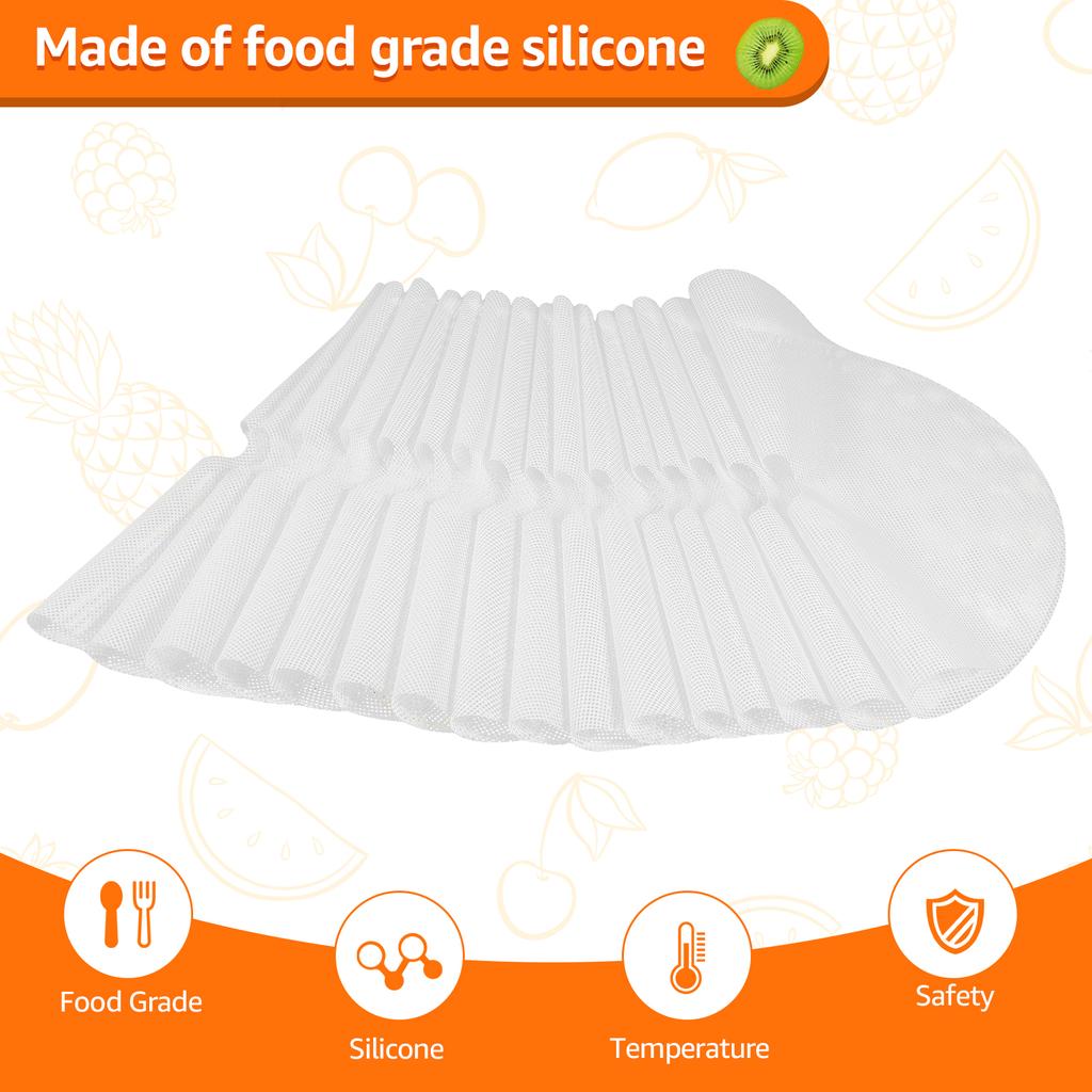 16Pcs Silicone Dehydrator Mats Nonstick Steamer Liners Mat Reusable Dehydrator Tray Liner Fruit Dryer Mats for Home Kitchen