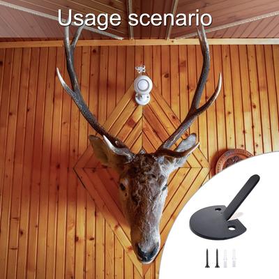 European Style Skull Hook Wall Mounted Half Circle Trophy Hanger With Concealed Design For White Tail Deer Display Quick Installation Metal Hardware