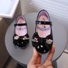 2026 Little Girls' Princess Bow Leather Shoes - New Spring/Autumn Style