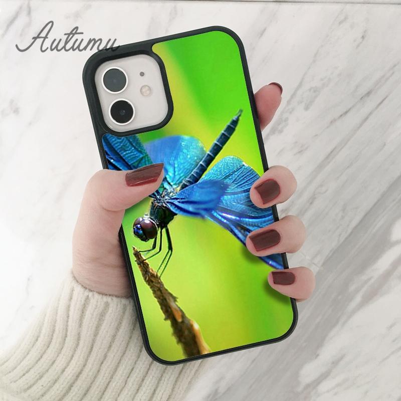 Dragonfly Animal Phone Case for iPhone 17 Air 15 16 16e 11 12 13 14 Pro Max Plus Cover coque Fundas Shell