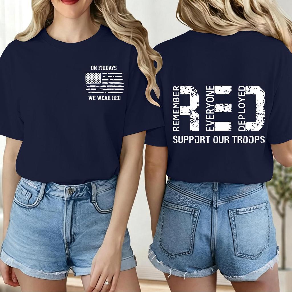 Women Casual Short Sleeve Crew Neck T Shirt Letter Print Loose Fit Lightweight Comfortable Daily Wear Top
