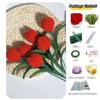 Chenille Stem Tulip Bouquet Kit, DIY Pipe Cleaner Flowers Craft, Creative Gift for Mom Wife Girlfriend