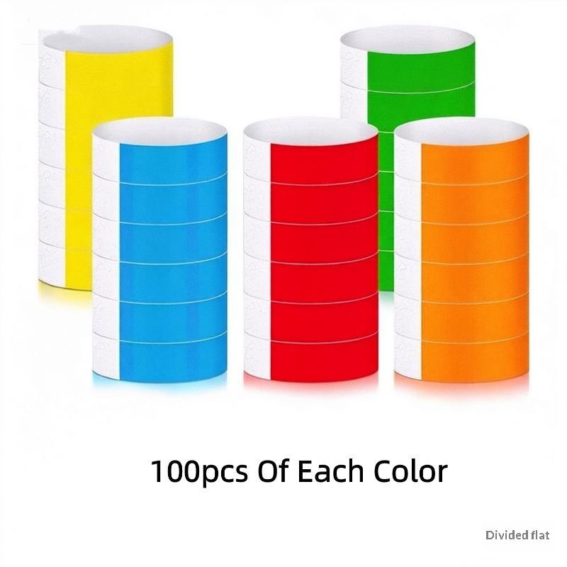 100/300/500Pcs Paper Wristbands Waterproof Party Synthetic Paper Wrist Playground Multipurpose Bracelets Id Wrist Bands