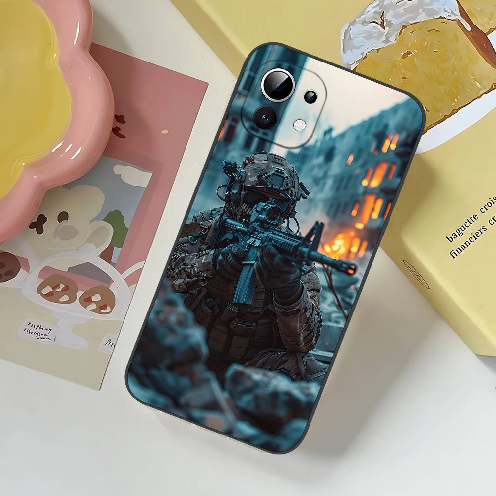 

Army Special Forces Slim Black Shockproof Phone Case: Snug Fit For Xiaomi 12,11,12S Ultra & Redmi Note 11,10T,9,9A,8Pro,8T,5G RedmiNote114G 11S