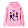 B1235 Kids Boys Girls Kpop Rumi Zoey Mira Print Long Sleeves Hoodie
