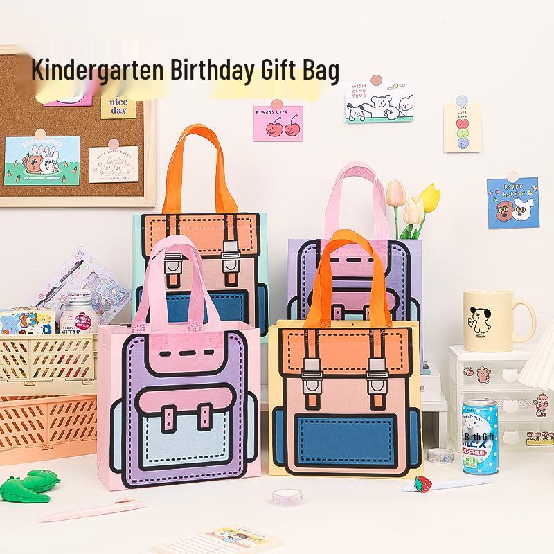 Eco-friendly Back-to-School Birthday Tote: Folding Festival Snack Bag & Souvenir Gift