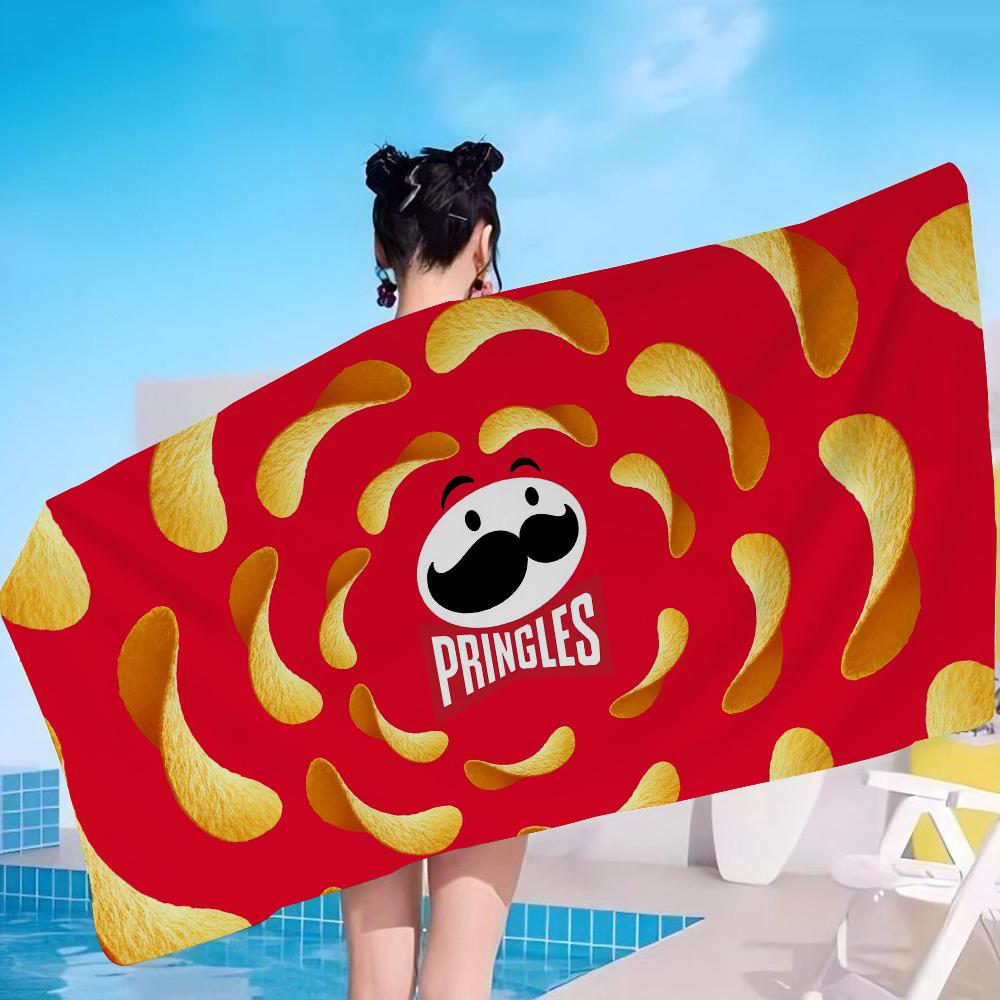 Mode P-Pringles L-LLC Große Mikrofaser-Strandtücher Schnelltrocknendes Handtuch Sandstrandtücher Handtuch für Pool Reisen Schwimmbad Yoga