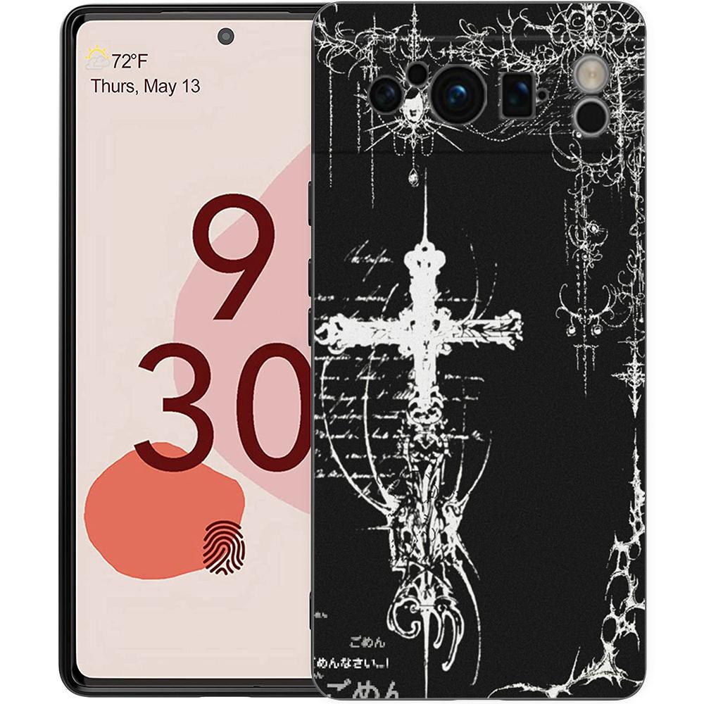 

Phone Case Cover for Google Pixel/9/8/7/6/7A/6A/Pro Shockproof Soft TPU 9/Pro/XL Shell Capas Fundas Cyber Sigil Cross Line Coque Pixel 7a