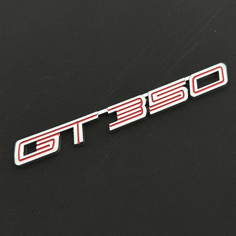 AGET4 3D Metal Car Sticker GT Rear Trunk Fender Logo Badge Emblem Decals For Ford Mustang Shelby GT GT350 GT500 Parts Accessories