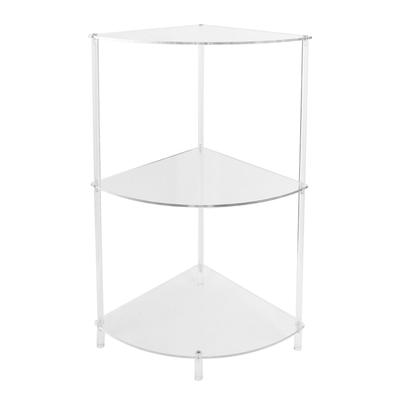 3 Tier Corner Table Multifunctional Acrylic Wall Side Table for Bedroom Bathroom Living Room