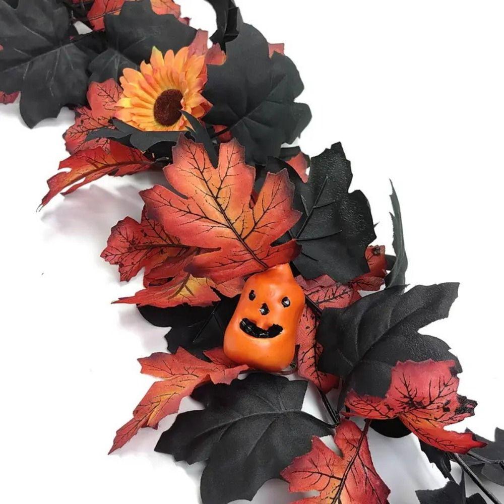 Silk Halloween Leaf Vines Realistic Artificial Hanging Vine Garland  Table Decoration