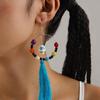 Festive Bohemian Skeleton Earrings Gothic Punk Tassels Jewelry Long Dangle Accessories for Women Special Event