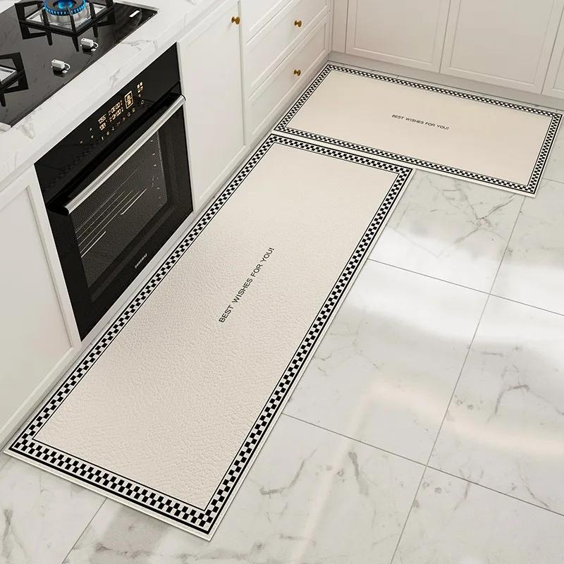Kitchen Floor Mat Waterproof Non-slip Pvc Carpet Leather Mats Oil-proof Anti-slip Area Rug Home Decoration Alfombra De Cocina