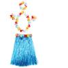 Kids Cute Hawaiian Grass Hula Lei Skirt Flower Wristband Garland Costume Fancy