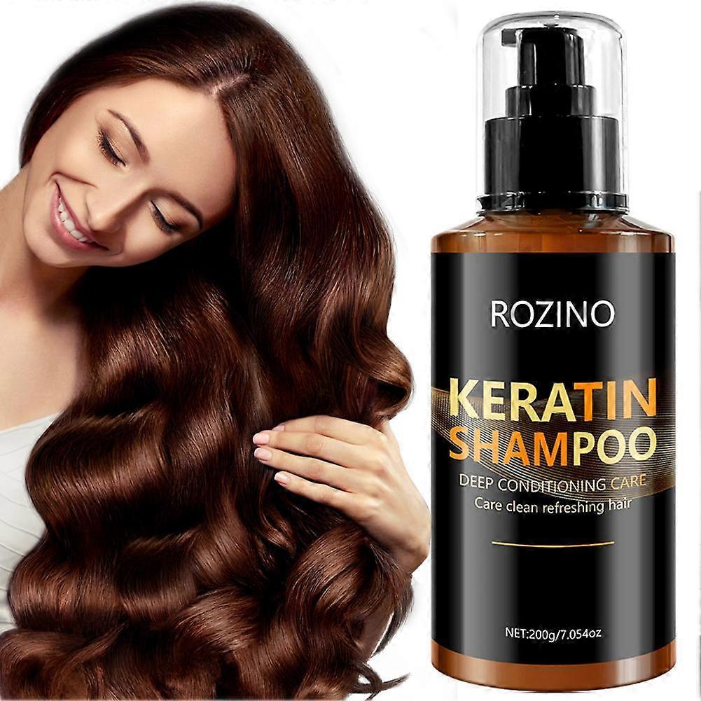 Keratin Hair Treatment Shampoo Kit Deep Cleansing and Repairing 200ml