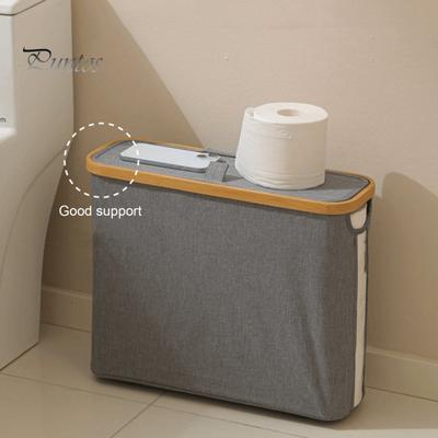 Toilettenpapier-Aufbewahrungskorb mit Deckel, großes Fassungsvermögen, faltbares Design, einfach zu installierender Toilettenpapier-Aufbewahrungshalter, Papier-Organizer