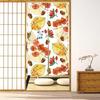 Qinunipoto Herbst Noren 85cm Breit x 150cm Mit Gefallenen und Stilvollem Innendesign für und Raumteiler Einfach Geeignet für Alle Vorhang, Lang,