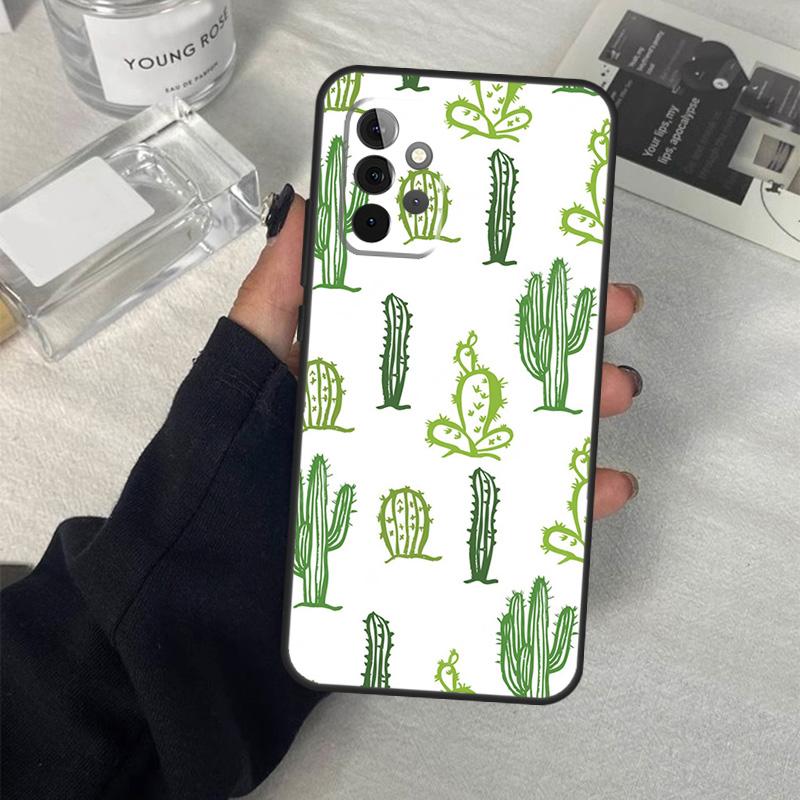 Cactus Pattern Case For Samsung Galaxy A56 A36 A16 A33 A13 A23 A52 A32 A12 A54 A34 A14 A53 A15 A35 A55 A17