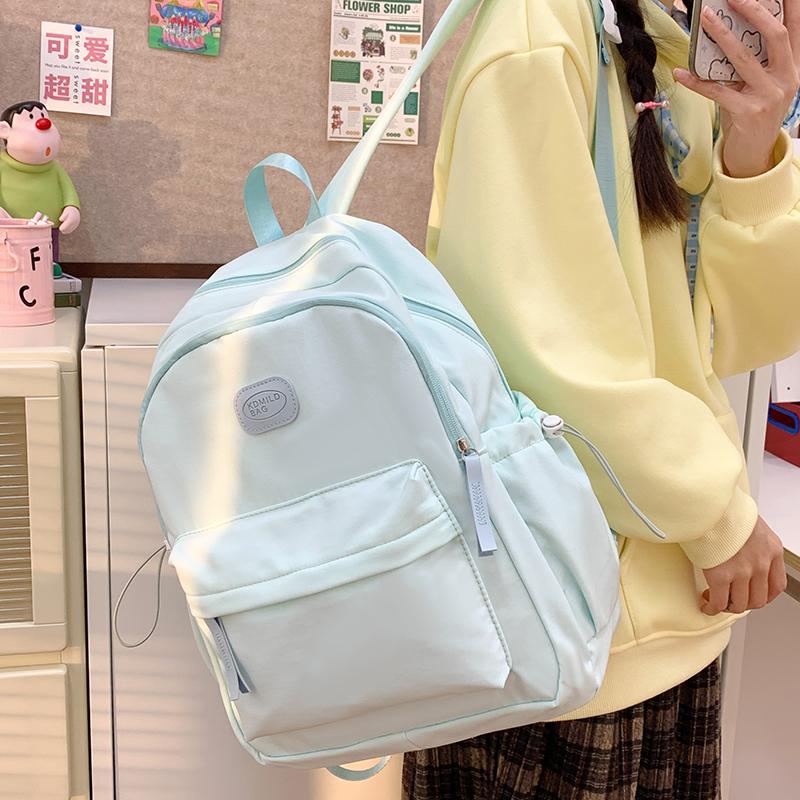 College Style Backpack Junior High School Student Schoolbag Women's Lightweight Travel Backpack