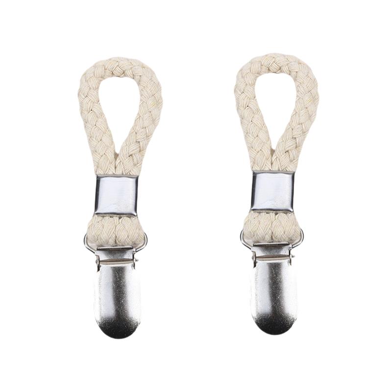 1/2/4PCS Multipurpose Braided Towel Clips Metal Clamp Bathroom Cotton Loop Cloth Hanger For Kitchen Home Storage