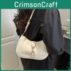 French Minimalist Crossbody Bag Pu Material Streetwear For Women