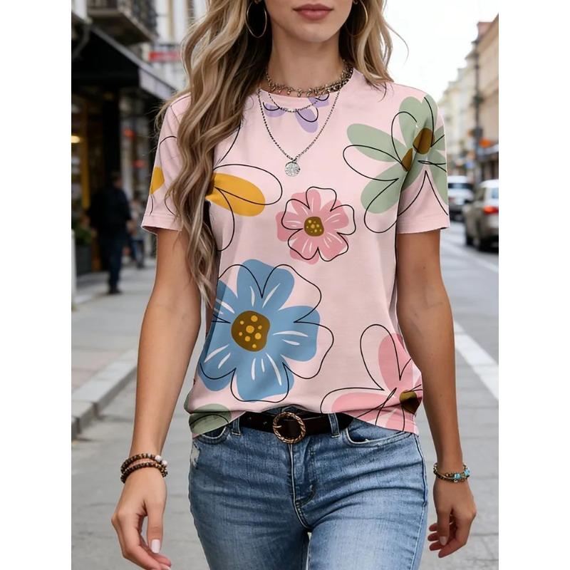 3D Printed Insect Summer Fashion Women's T-shirt Breathable and Trendy Versatile