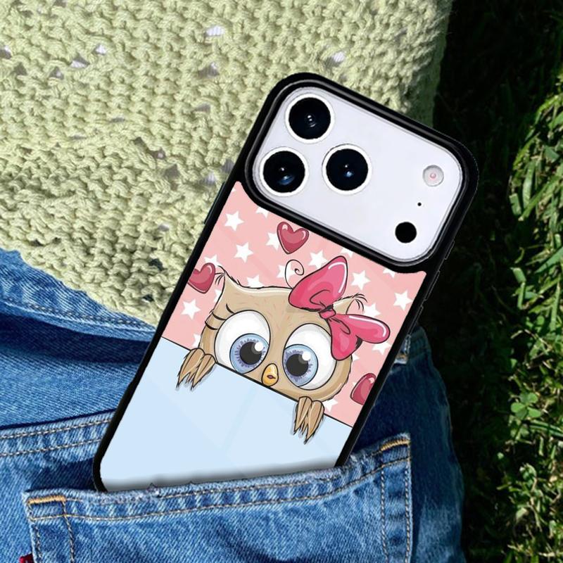 Fashion Cartoon Owl Phone Case Cover Compatible with for IPhone 17air 16e 15 14 13 12 11Pro Max 17 Air
