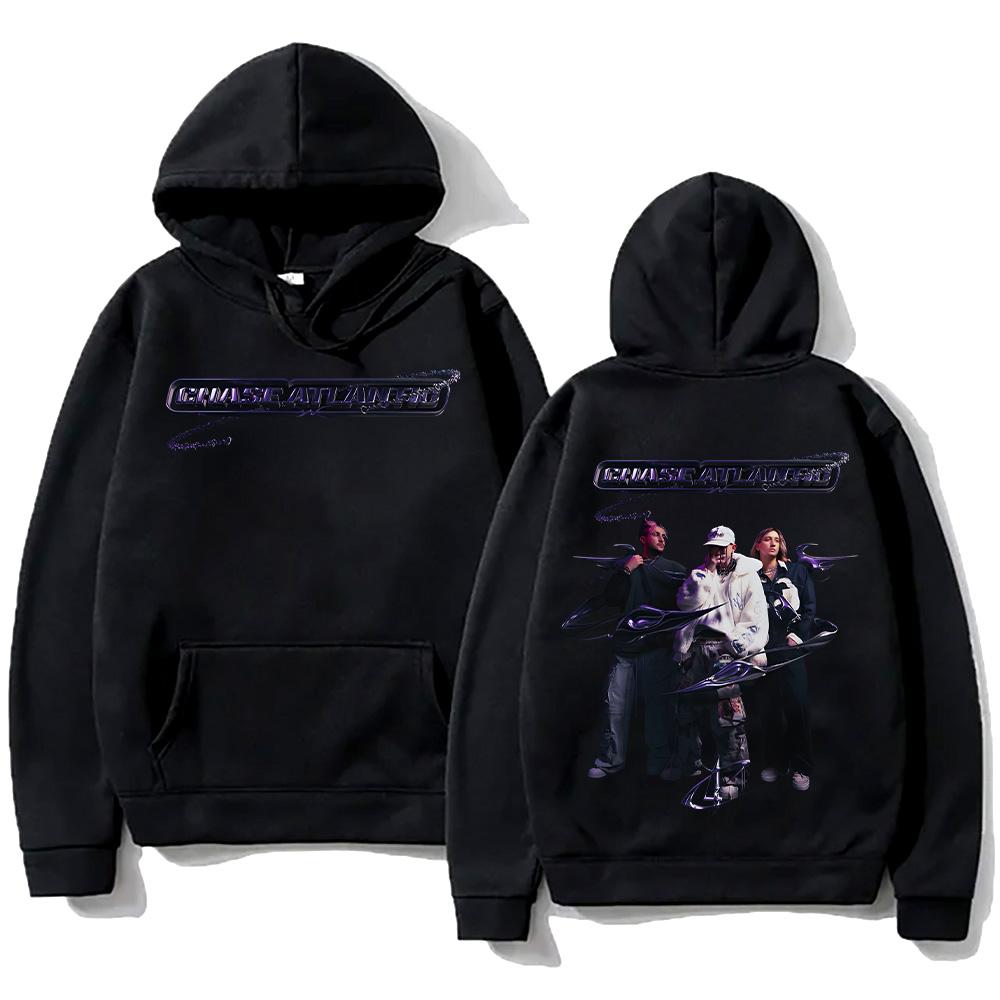 Chase Atlantic Klassische Hoodies Herbst Winter Neues Muster Sweatshirts Beliebte Trends Zweiseitiges Design Kleidung Unisex Pullover