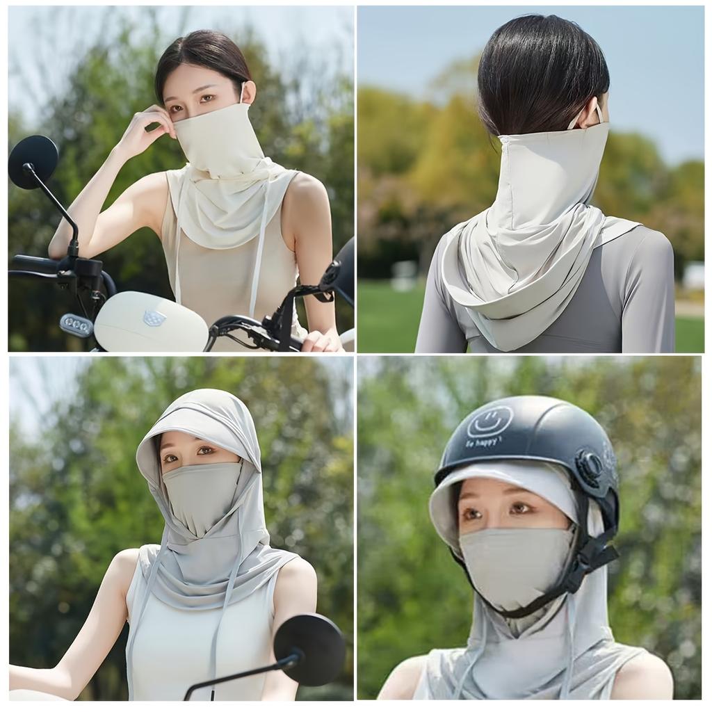 Summer Cycling Caps with Breathable Face Covers Icy Feeling Fabric for Outdoor Sports Fishing