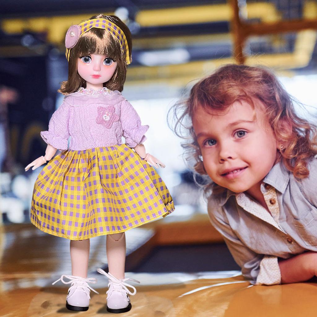 Loli Doll Dress-up Complete Set Of  Doll With 20 Joints And Hand-painted Lip Makeup